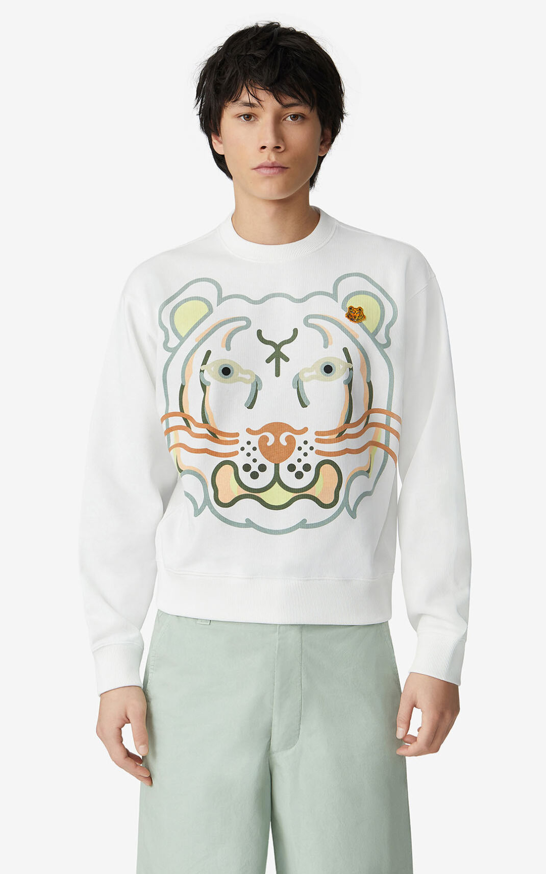 Kenzo Sweatshirt Herre Hvide Tilbud Kenzo Butikker I Kobenhavn